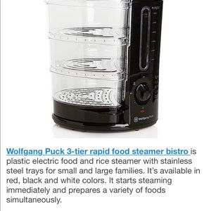 Wolfgang Puck 3 Tier Steamer with Hard cover Recipe Book